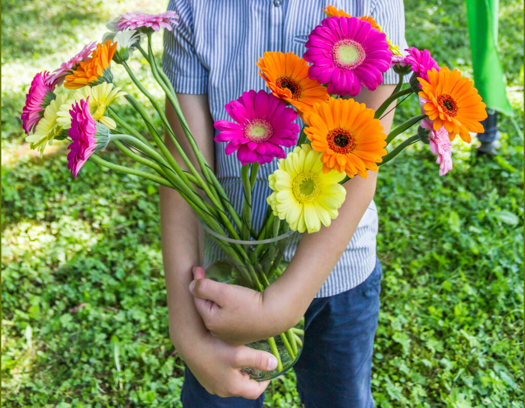 Willkommensfest mit Blumen